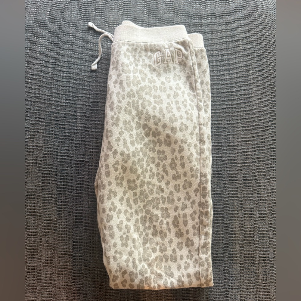 GAP Light Gray Animal Print Joggers